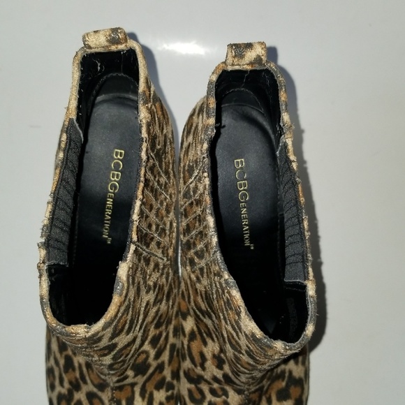 BCBGeneration Vance 2 Leopard Wedge Heesl Ankle Booties Platform Boots Women's - Picture 9 of 13